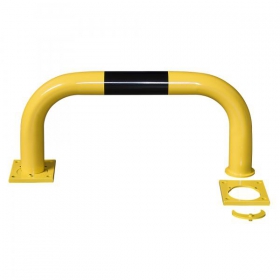Anfahrschutz, Stahl-Winkel, kunststoffbeschichtet gelb/schwarz
