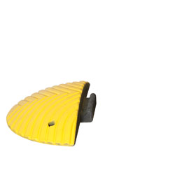 Fahrbahnschwelle Abschlusselement gelb, mit Zapfen