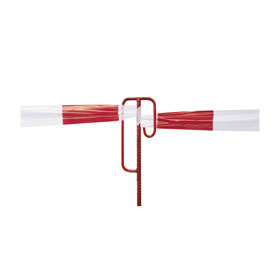Halte- und Einschlagfosten rot lackiert, für Absperr- bzw. Flatterbänder