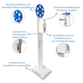 Wolk Hygiene-Tower Set gebrauchsfertige Desinfektion und Design-Hygiene-Tower 