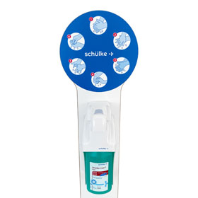 Desinfektionsmittelspender inklusive gebrauchsfertiger Desinfektion powered by Schülke