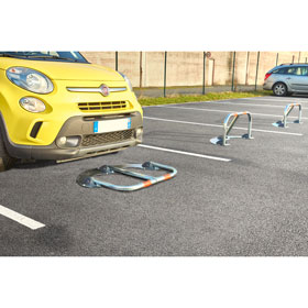 Parkbügel Parkplatzsperre mit Zylinderschloss, zum absichern von Parkplätzen