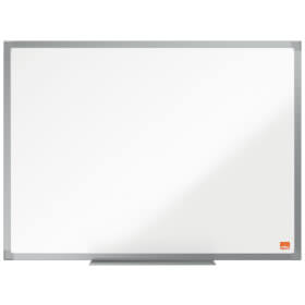 Nobo Essence Whiteboard Emaille 60 x 45 cm magnetisch mit Alurahmen, Montageset und Stiftablage