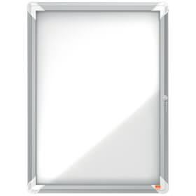 Nobo Schaukasten Premium Plus 4x DIN A4 für den Innenbereich, mit magnetischer Metalloberfläche
