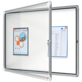 Nobo Schaukasten Premium Plus 8x DIN A4 für den Innenbereich, mit magnetischer Metalloberfläche