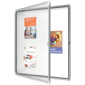 Nobo wetterfester Schaukasten Premium Plus 12x DIN A4 für Innen- und Außenbereiche, mit hochwertigem Alurahmen, magnetisch