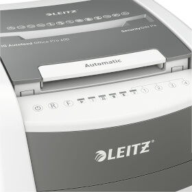 Leitz Aktenvernichter IQ AutoFeed Office Pro 600 P4 vollautomatischer Profi-Papiervernichter, 600 Blatt automatisch
