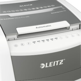 Leitz Aktenvernichter IQ AutoFeed Office Pro 600 P5 vollautomatischer Profi-Papiervernichter, 600 Blatt automatisch