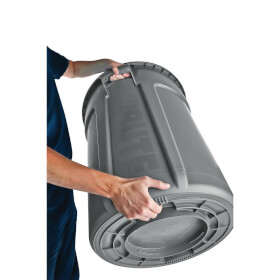 Rubbermaid Brute Abfalleimer mit Lüftungskanälen 38 l bruchsicherer Abfallbehälter für Innen- und Außenbereiche