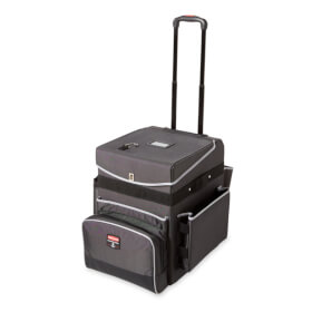5x Reinigungswagen-Tasche Aus Canvas – 69x40x28cm, Mit Haken, Für Hausmeister, Müll & Utensilien