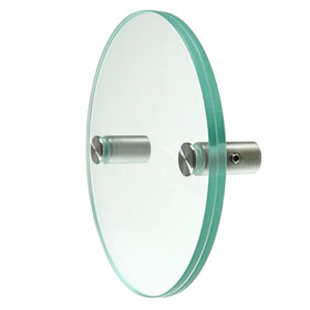 Orbis Türschilder aus Einscheiben-Sicherheitsglas, hochwertige Edelstahlhalter,