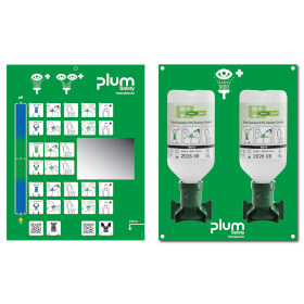 Augenspülstationen PLUM Wandstation mit Augenspülungen (0, 9% Natriumchloridlösung)