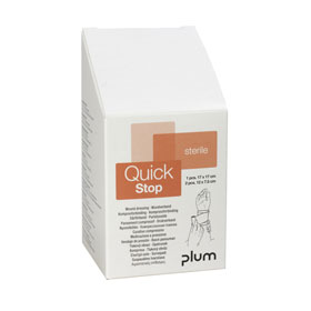 PLUM QuickStop Wundverband, steriler Wundverband mit integrierter Kompresse, 