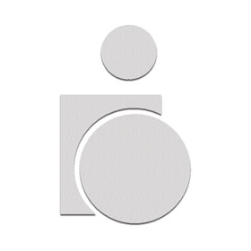 Phos Piktogramme aus Edelstahl Symbol Rollstuhlfahrer, selbstklebend, 