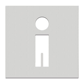 Phos Türschilder aus Edelstahl Symbol Herr, selbstklebend, 