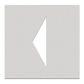 Phos Türschilder aus Edelstahl Symbol Richtungspfeil, selbstklebend, 