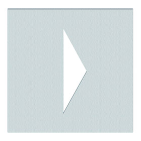 Phos Türschilder aus Edelstahl Symbol 'Richtungspfeil', selbstklebend,