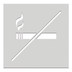 Phos Türschilder aus Edelstahl Symbol Nichtraucherbereich, selbstklebend, 