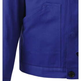 Planam Arbeitsjacke BW 290 – Kornblau, Größe 56 | Mit 4 Taschen & Verdeckter Knopfleiste