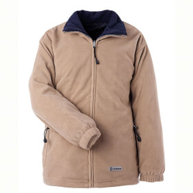 Berufsbekleidung Funktionsbekleidung PLANAM Fleecejacke STREAM, camel - marine, 