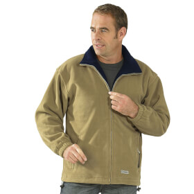 Berufsbekleidung Funktionsbekleidung PLANAM Fleecejacke STREAM, camel-marine,