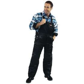 Kälteschutzkleidung Kälteschutzhosen PLANAM Piloten-Latzhose, schwarz,