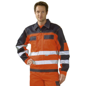 Warnschutzkleidung Warnschutzjacken PLANAM Warnschutz-Bundjacke, orange-marine