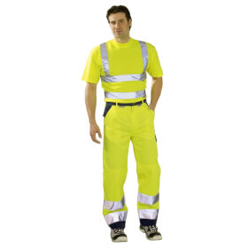 Warnschutzkleidung Warnschutzhosen PLANAM Warnschutz-Bundhose, gelb-marine