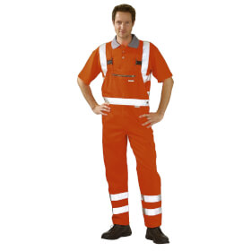 Warnschutz Bundhose Arbeitshose Warnschutzkleidung Plaline orange-zink 