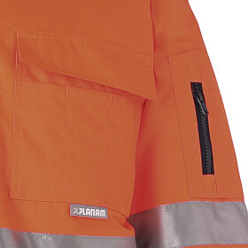 Warnschutzkleidung Warnschutzjacken PLANAM Warnschutz-Pilotenjacke, orange,