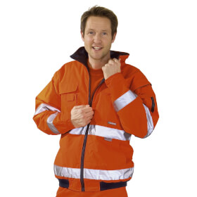 Warnschutzkleidung Warnschutzjacken PLANAM Warnschutz-Pilotenjacke, orange,