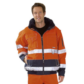 Warnschutzkleidung Warnschutzjacken PLANAM Warnschutz-Comfortjacke, orange-marine