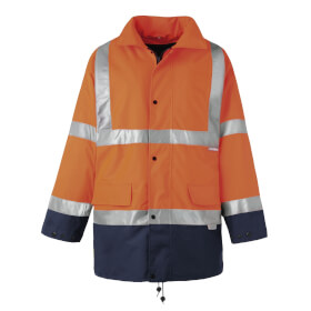 Warnschutzkleidung Warnschutzjacken PLANAM Warnschutz - Parka, orange - marine, 