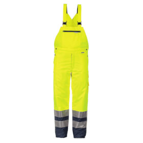 Warnschutzkleidung Warnschutzhosen PLANAM Warnschutz - Latzhose Winter, gelb - marine, 