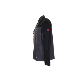 Planam Weld Shield Arbeitsjacke 5510 grau schwarz antistatische Kleidung mit Schweierschutz