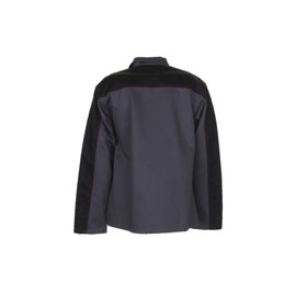 Planam Weld Shield Arbeitsjacke 5510 grau schwarz antistatische Kleidung mit Schweierschutz