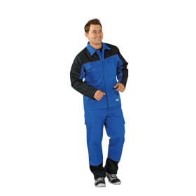Planam Weld Shield Arbeitsjacke 5511 blau schwarz antistatische Kleidung mit Schweißerschutz