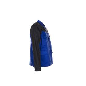 Planam Weld Shield Arbeitsjacke 5511 blau schwarz antistatische Kleidung mit Schweißerschutz