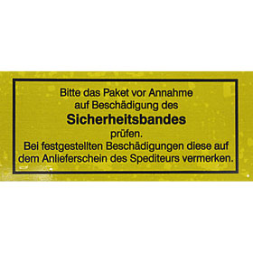 Selbstklebendes PVC-Packband Sicherheitsband (gelb)