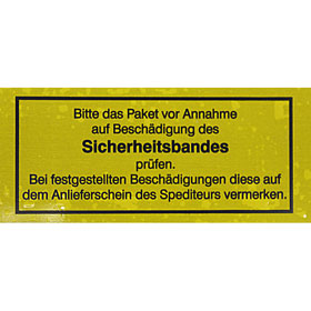 Selbstklebendes PVC-Packband Sicherheitsband (gelb)
