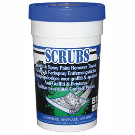 SCRUBS Anti - Graffiti - Reinigungstcher zum Entfernen von Graffiti, Sprhfarbe, Lack -  u. Acrylfarbe u.a.