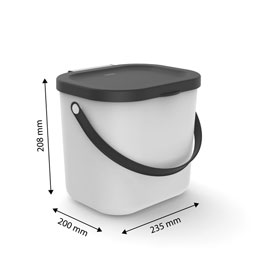 rothopro ALBULA Biomlleimer und Komposteimer ideal fr Biomll, Kaffeekapseln oder zur Aufbewahrung von Spltabs