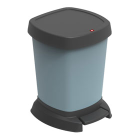 rothopro ECOLINE PASO Tretabfallbehälter robuste Kunststoffkonstruktion mit Beutelhalter, inkl. Soft - Close Deckel