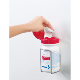 Schülke Wandhalterung mikrozid/kodan Dose Edelstahlhalterung für kleine kodan- und mikrozid wipes Dosen