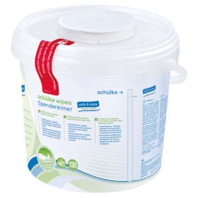 schülke wipes safe&easy bagless Trockene Tücher zur Tränkung mit Flächendesinfektionsmittel