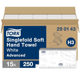 Tork 290143 weiche Zickzack - Handtücher Advanced Advanced 2 - lagig für Spendersystem H3