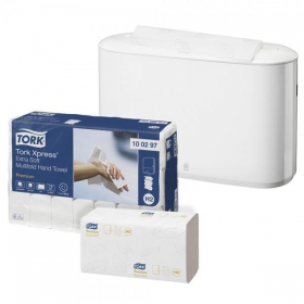 Tork Xpress Tischspender Premiumset mit Multifold Handtcher Premium 2 lagig extra weich