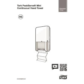 Tork 552550 PeakServe Mini Endlos Handtuchspender Weiß Spendersystem H5 im Elevation Design