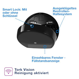 Toilettenpapierspender T2 Tork Spender fr Mini Jumbo Toilettenpapier,