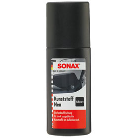 sonax Kunststoff Neu Schwarz, Farbauffrischung stark ausgebleichter Kunststoffe, Lack auf Wasserbasis